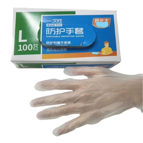 Guantes de vinilo transparentes