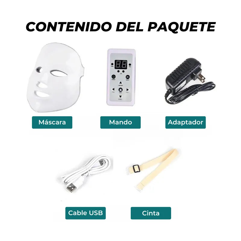 Máscara LED 7 Colores