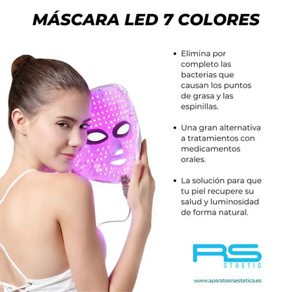 Máscara LED 7 Colores