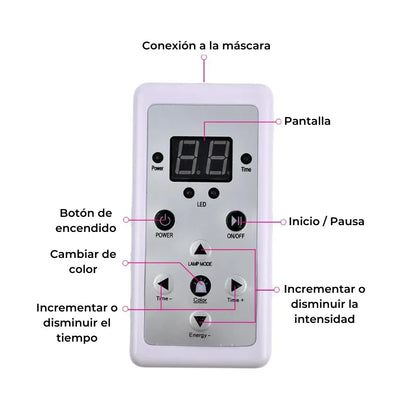 Máscara LED 7 Colores