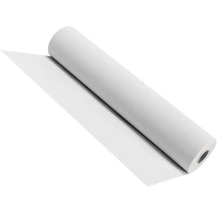 Rollo de papel de camilla blanco precortado