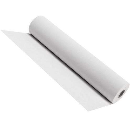 Rollo de papel de camilla blanco precortado