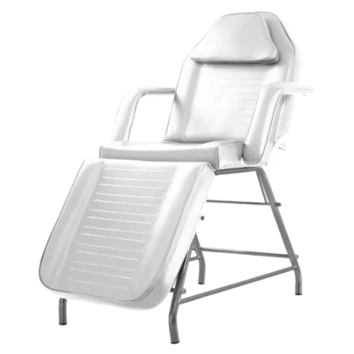 Camilla de Estética Fija de 3 Cuerpos Cleo - Reclinable Blanca