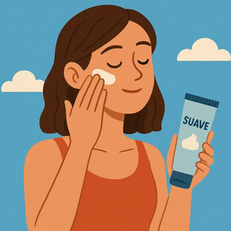 Mantener la piel hidratada con productos suaves